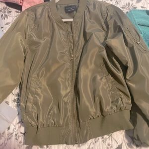 Green Love Tree Zip Up Wind Breaker